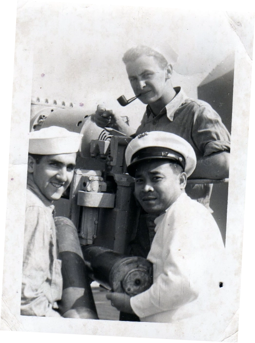 Picture of younger grandpa in the navy